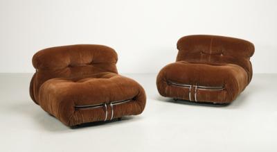 A pair of “Soriana” armchairs, designed by Afra & Tobia Scarpa, - Design