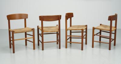 Satz von vier Esszimmerstühlen Modell J39, Entwurf Borge Mogensen - Design