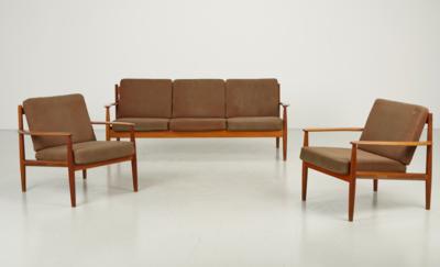 A lounge suite, designed by Grete Jalk - Design