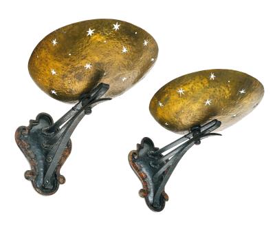 Two large hall wall lamps, c. 1930, - Design