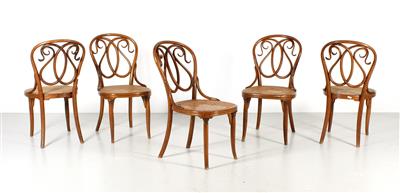 Satz von fünf Stühlen, - Interior Design