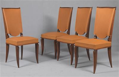 Satz von vier Stühlen, Entwurf wohl Jules Leleu (1883-1961) - Take a seat