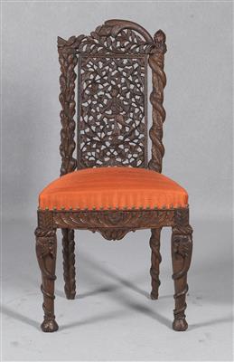 Stuhl, ursprünglich wohl Gujarat/Indien, Import über Paris, Frankreich um 1900 - Take a seat