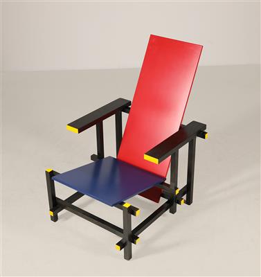 Rot-blauer Stuhl / Red and blue Chair Mod. 635, Entwurf Gerrit Rietveld - Design