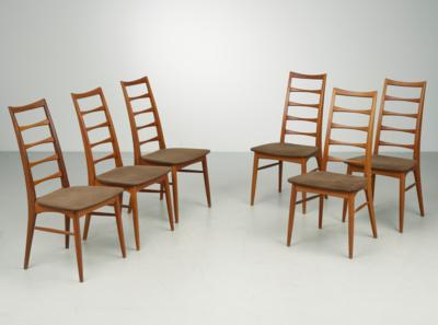 Satz von sechs Esszimmerstühlen Mod. Lis, Entwurf Niels Koefoed - Design