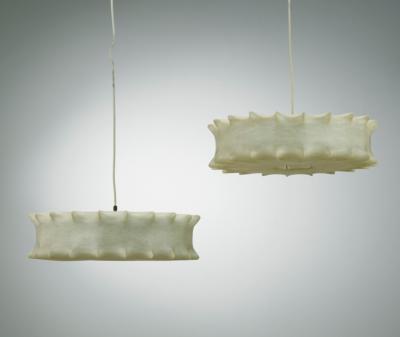 Zwei große Cocoon / Moon Lampen, Schule Achille  &  Pier Giacomo Castiglioni, - Design