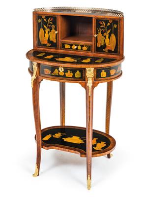 Ovales französisches Tischchen, - Möbel und Dekorative Kunst Onlineauktion