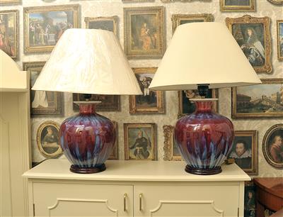 Paar Tischlampen, - Classic English Interiors