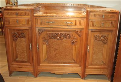 Art Deco Buffet um 1930/35, - Möbel, Teppiche und dekorative Kunst