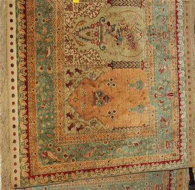 Hereke Saph Seide ca. 78 (85) x 186 cm, - Furniture, carpets