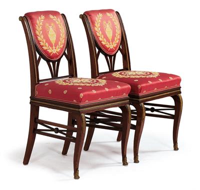 Neoklassizistisches Paar Sessel, - Furniture, carpets
