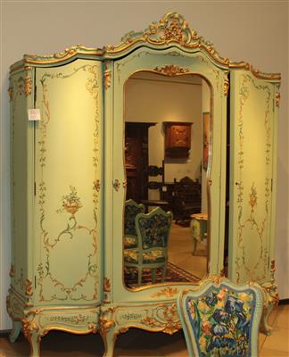 Schlafzimmereinrichtung in venezianischer Art, - Mobili e tappeti