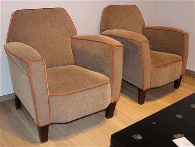 Paar Art Deco- Fauteuils, - Möbel, Teppiche und dekorative Kunst