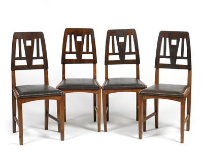 4er Set Stühle, - Möbel, Teppiche und dekorative Kunst