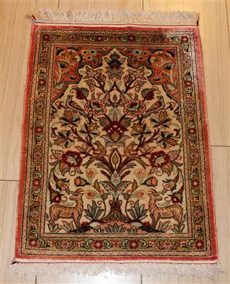 Ghom Seide ca. 80 x 59 cm, - Furniture, carpets