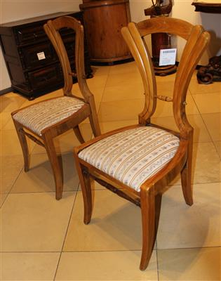 1 Paar Biedermeier-Sessel, - Möbel, Design und Teppiche
