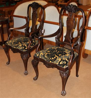 Paar Armsessel im holländischen Barockstil, - Furniture, carpets