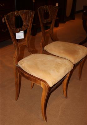 Paar Biedermeier Sessel, - Möbel, Design und Teppiche