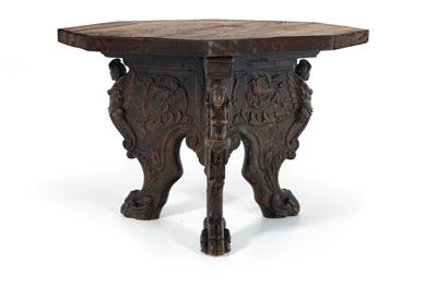 Tisch im Renaissancestil, - Mobili e tappeti