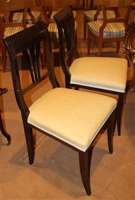 Paar Sessel im Biedermeierstil, - Mobili