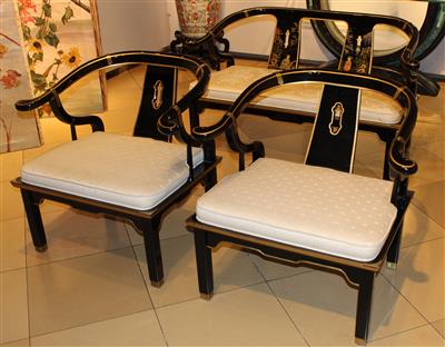 Sitzgarnitur in chines. Stilform, - Sommerauktion - Möbel, Teppiche und Design