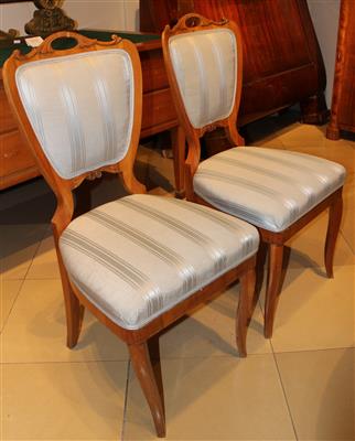 1 Paar Biedermeier-Sessel um 1840/50, - Summer-auction