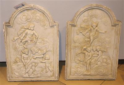 2 Gipsreliefs, - Letní aukce