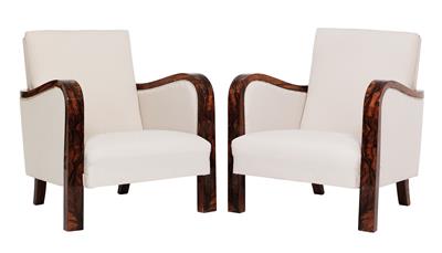 Paar Art Deco Fauteuils, - Letní aukce