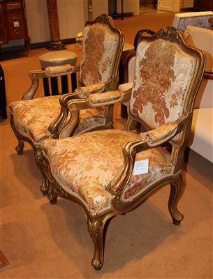 Paar Armsessel i. Louis XVStil, - Furniture
