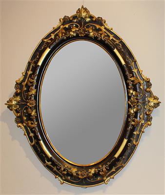 Gr. ovaler Wandspiegel, - Mobili ed arti decorative