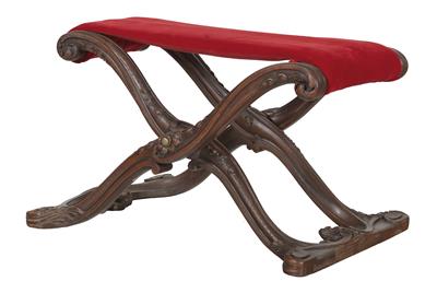 Seltenes Modell eines Falthockers, - Möbel, dekorative Kunst und Teppiche