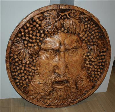 Runde Relieftafel "Bacchus", - Mobili e arti decorative