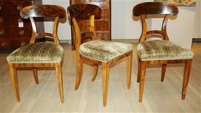 3 Biedermeier Sessel, - Furniture and Decorative Art