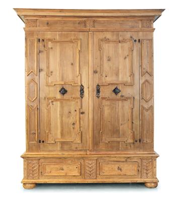 Provinzieller barocker Hallenschrank, - Mobili e arti decorative