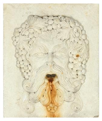 "Bacchus" Wandrelief bzw. Wasserspeier nach antikem Vorbild, - Gartenmöbel und Gartendekoration