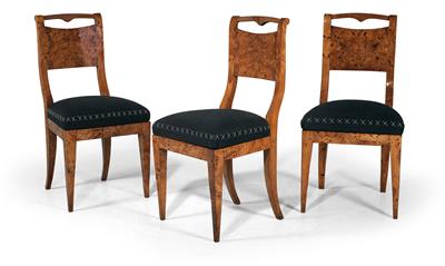 Satz von 3 Biedermeier Sesseln, - Mobili e arti decorative