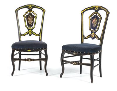 Paar Napoleon III Stühle, - Möbel und Design