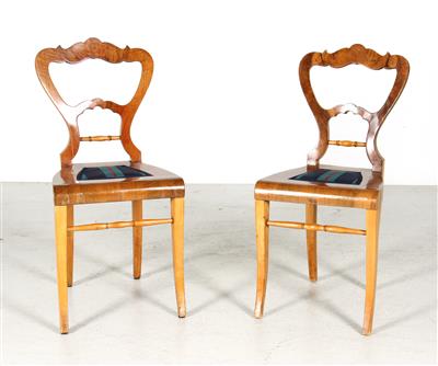 Paar Biedermeier-Sessel um 1830/40, - Mobili e arti decorative
