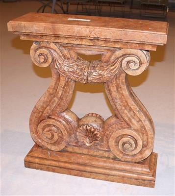Paar Marmorsockel für Tischplatte, - Furniture and Decorative Art