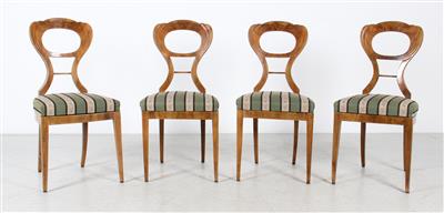 Satz von vier Biedermeier Sesseln, - Summer auction Furniture