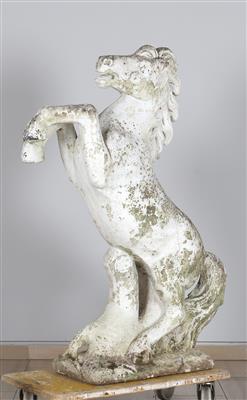 "Aufsteigendes Pferd" - gr. Gartenfigur, - Möbel und dekorative Kunst