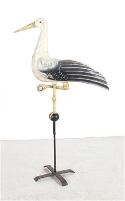 Wetterfahne in Form eines Storches, - Mobili e arti decorative