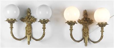 Paar Wandappliken, - 130 Vintage Lamps