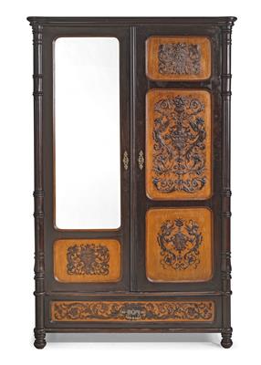 Jugendstil-Garderobeschrank, - Nábytek