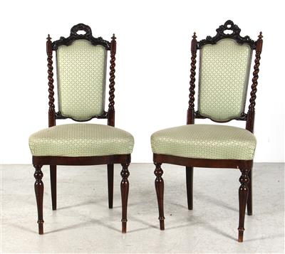 Zwei variierende Historismus Sessel, - Furniture