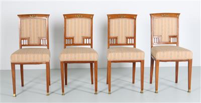 Satz von 4 neoklassizistischen Sesseln, - Furniture