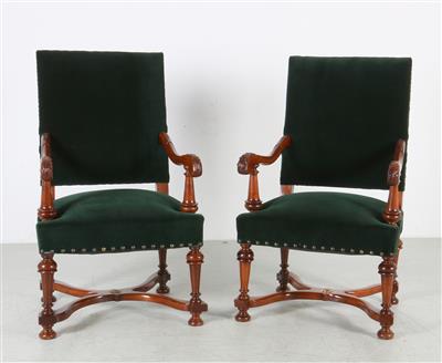 Paar Fauteuils im Barockstil, - Möbel