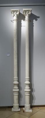 Paar Historismus Säulen, - Möbel