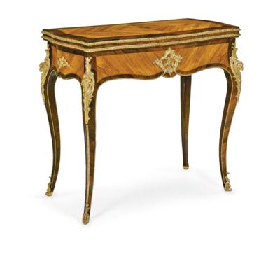 Konsol-Klappspieltisch im Louis XV-Stil, - Nábytek