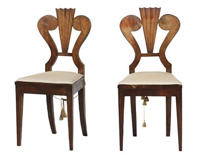 Pair of Biedermeier chairs, - Majetek aristokratického p?vodu a p?edm?ty  d?ležitých proveniencí